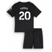 Tottenham Hotspur Mohammed Kudus #20 Replika babykläder Bortaställ Barn 2025-26 Kortärmad (+ korta byxor)